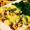 Tuna Dijon Coconut Wrap Recipe with walnuts and spinach