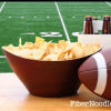 Healthy Super Bowl Party Recipes Football beer, chips FiberNoodles.com